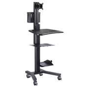 Yescom NexusX Industrial Computer Cart for Manufacturing Shop Floor, Black Image