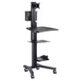 Yescom NexusX Industrial Computer Cart for Manufacturing Shop Floor, Black Image