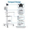 Yescom NexusX Industrial Computer Cart for Manufacturing Shop Floor