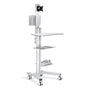 Yescom NexusX Industrial Computer Cart for Manufacturing Shop Floor, Silver Image