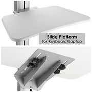 Yescom NexusX Rolling Computer Cart with Locking Metal Drawer Image