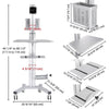Yescom PC Computer Desktop Rolling Mobile Cart Workstation