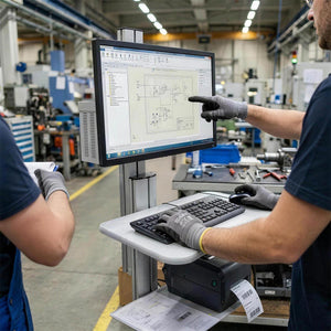 Yescom PC Computer Cart Workstation with Power Strip 2-Monitor