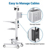 Yescom NexusX Rolling Computer Cart with Locking Metal Drawer