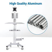 Yescom NexusX Industrial Computer Cart for Manufacturing Shop Floor Image