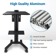 Yescom NexusX Laptop Cart with Printer Shelf Adjustable Height Image