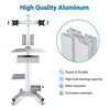 Yescom NexusX Dual-Monitor Rolling Computer Cart w/ Locking Metal Drawer
