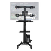 Yescom NexusX 4-Monitor PC Mobile Cart & AV Workstation 10-21