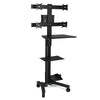 Yescom NexusX 4-Monitor PC Mobile Cart & AV Workstation 10-21" Screen