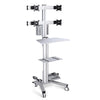 Yescom NexusX 4-Monitor PC Mobile Cart & AV Workstation 10-21" Screen