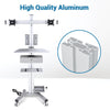 Yescom NexusX Industrial Computer Cart | Dual 32in, Power Strip, Lock Drawer