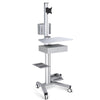 Yescom NexusX Rolling Computer Cart with Locking Metal Drawer