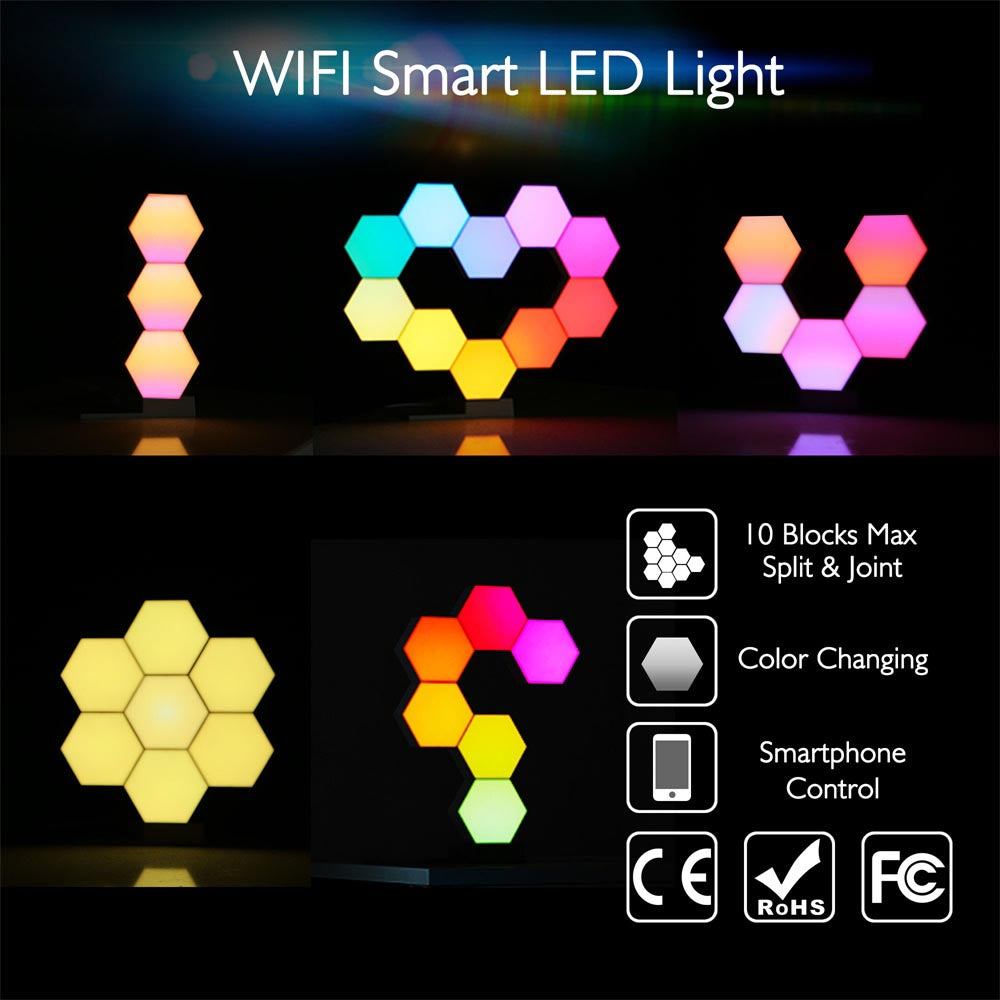 Yescom Cololight LED Smart Light Panels w/ Base 6-Pack Image