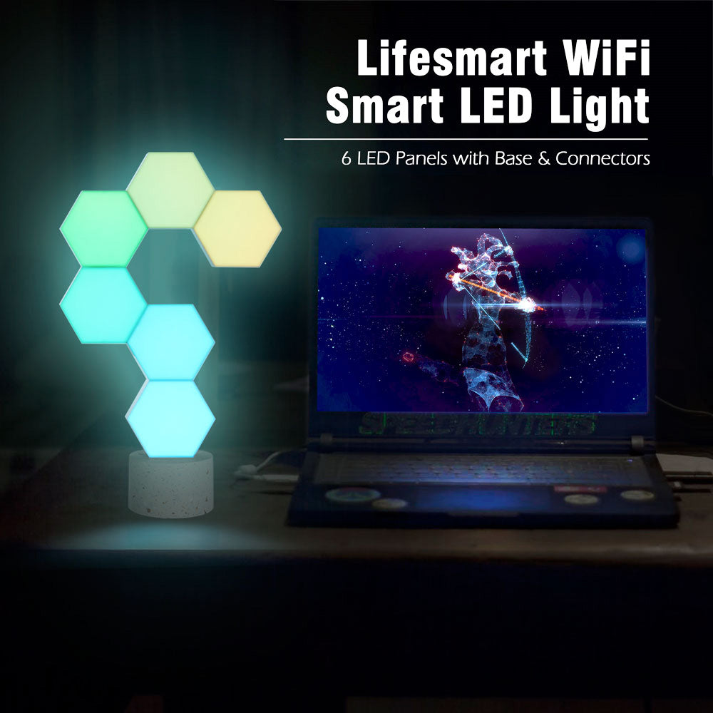 Yescom Cololight LED Smart Light Panels w/ Base 6-Pack Image