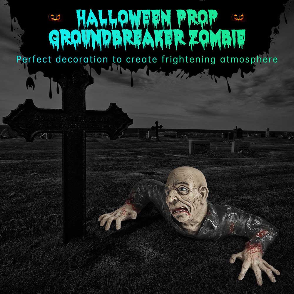 Yescom Halloween Prop Groundbreaker Graveyard Zombie Image