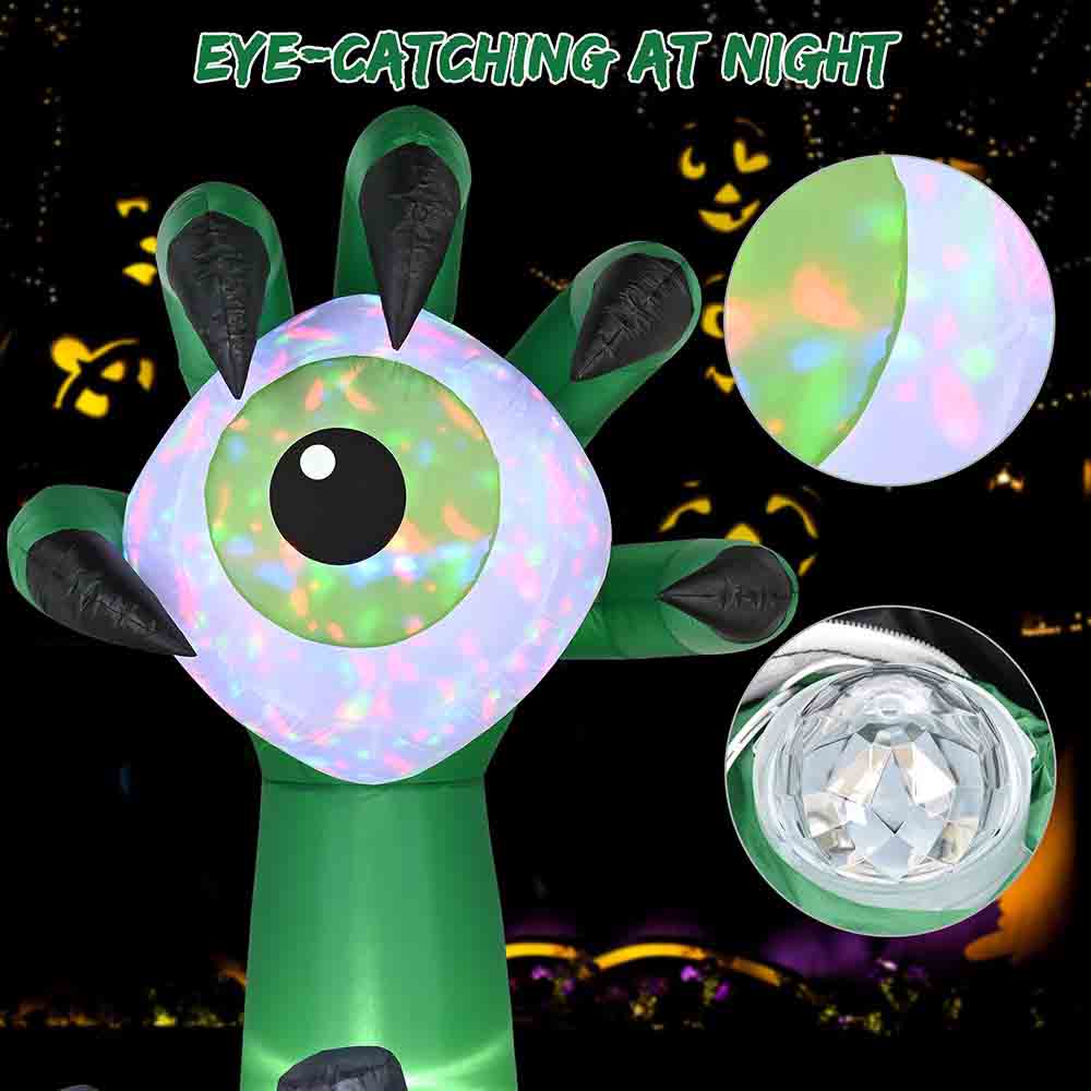 Yescom Inflatable Monster Hand Eyeball Motion Activated Sound Image