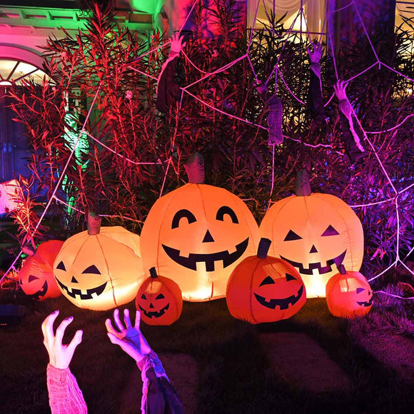 Yescom Inflatable Halloween Pumpkin with Lights Giant Halloween Inflatables Image