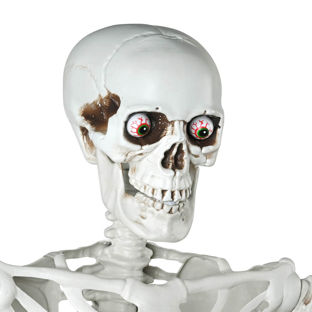 Yescom 5.4ft Poseable Skeleton with LED illumination Sound Activated