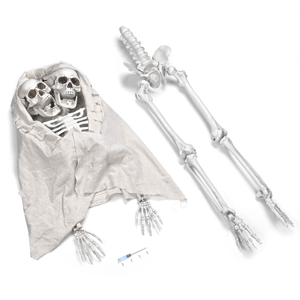 Yescom 5.4ft Poseable Skeleton Lift-Size with Two Heads Image