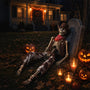 Yescom 5.6ft Skeleton Posable Halloween Decoration with Pirate, Cowboy Costume, Cowboy Image