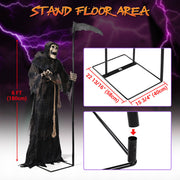 Yescom 6ft Grim Reaper Halloween Decoration Haunted House Props Image