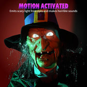 Yescom 9ft Halloween Yard Decoration Flying Witch Animatronic Image