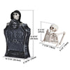 Yescom Tombstone with Groundbreaker Skeleton Halloween Animatronic