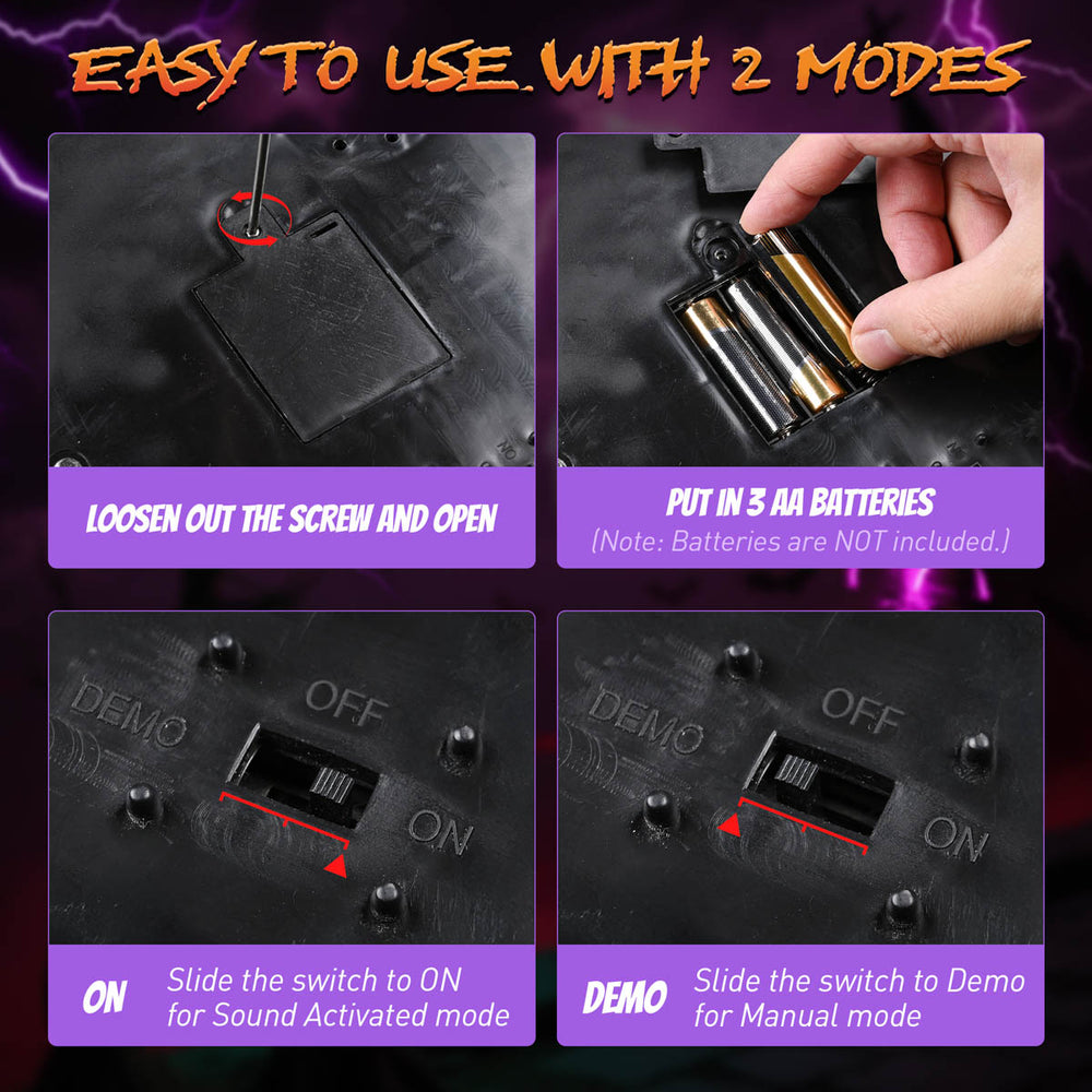 Yescom Tombstone with Groundbreaker Skeleton Halloween Animatronic Image