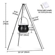 Yescom Halloween Witch Cauldron on a 31" Tripod with Lights Image