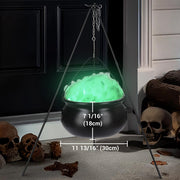 Yescom Halloween Witch Cauldron on a 31" Tripod with Lights, 12in Image