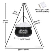 Yescom Halloween Witch Cauldron on a 31" Tripod with Lights Image