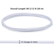 Yescom 2mm Craft Wire 12 Gauge 100ft in Black,White,Green Options Image