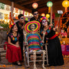 Yescom 5.6ft Skeleton Posable Halloween Decoration with Pirate, Cowboy, Day of Dead Costume