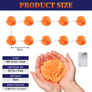 Yescom 10FT Marigold String Lights Garland Halloween Decoration, 2ct. Image