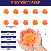 Yescom 20FT Marigold String Lights Garland Halloween Decoration, 2ct. Image