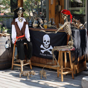 Yescom 5.6Ft Halloween Skeleton Set - Pirate Captain with Dog & Cat Image