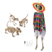 Yescom 5.6Ft Halloween Posable Skeletons & Animal Skeleton Combo Image