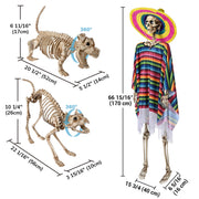 Yescom 5.6Ft Halloween Posable Skeletons & Animal Skeleton Combo Image