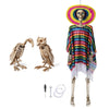Yescom 5.6Ft Halloween Posable Skeletons with Vulture & Owl Combo