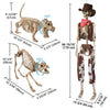 Yescom 5.6Ft Halloween Skeleton Set - Cowboy & Dog