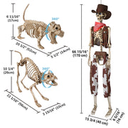Yescom 5.6Ft Halloween Skeleton Set - Cowboy & Dog Image