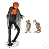 Yescom 7Ft Scary Animated Pumpkin Ghost & Vulture, Owl Skeletons