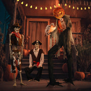 Yescom 7Ft Scary Animated Pumpkin Ghost & Vulture, Owl Skeletons Image
