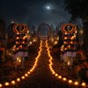 Yescom 5.6Ft Posable Halloween Skeletons & Marigold Light, Set of 2