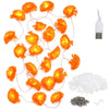 Yescom 2-Pack Marigold String Lights with S-Hooks, USB plug-in