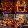 Yescom 2-Pack Marigold String Lights with Magnetic U-Clips, Battery Operated