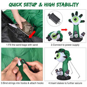Yescom 6Ft Inflatable Monster Hand with Eyeball & Garden Flag Combo Image
