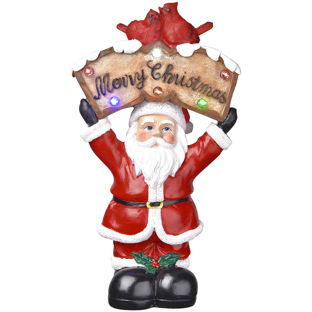 Yescom Pre-lit Christmas Figurine 12" (Santa Snowman Optional), Santa Image