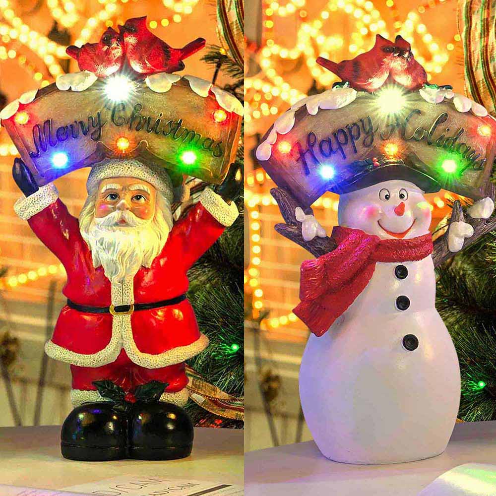 Yescom Pre-lit Christmas Figurine 12" (Santa Snowman Optional) Image