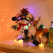 Yescom Pre-lit Christmas Garland with Lights Battery Remote Operated Image